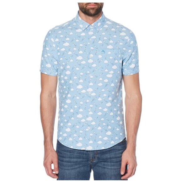 ORIGINAL PENGUIN Cloud Print Oxford Shirt - Picture 2 of 8